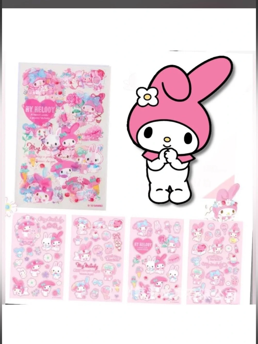$2  My Melody Pink Sticker Sheet Set $2